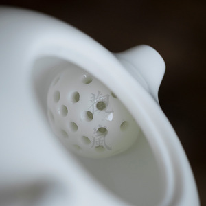 Dehua White Porcelain Teapot Small Round With Lid Lead Free Kung Fu <b>Tea</b> <b>Set</b> Gift - Product Image 4