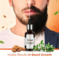 Huile à barbe biologique à étiquette privée OEM, huile à barbe naturelle à l'argan et au jojoba, huile à barbe personnalisée avec logo, huile de soin pour barbe pour hommes