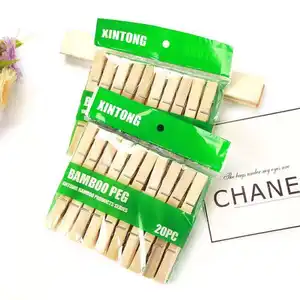 High Quality Material Clothespin Peg Bamboo Wooden Clamp Wholesale For Sale