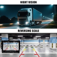 Sistema de Monitoreo con Cámara de 360 Grados para Camión/Auto, Kit de Seguridad con Video Digital AHD de 7 Pulgadas, Cámara de Reversa y Delantera