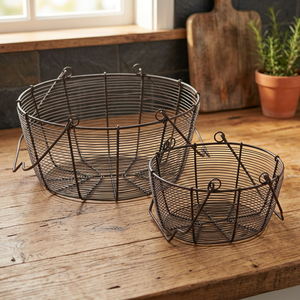 Metal Wire Vegetables <b>Basket</b> Set of 2 pcs - Product Image 4
