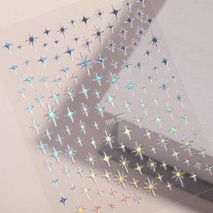 Pegatinas de Uñas con Estrella de 4 Puntas en Lámina Dorada Personalizadas, Decoraciones Metálicas Minimalistas para Arte de Uñas, Suministros para Salón de Uñas al por Mayor - Product Image 4