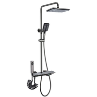Chine En Vrac Salle De Bains Sanitaires Exposés Mur Monté Pluie Douche Robinet Thermostatique Chrome Finition Massage Jet Ensemble Complet