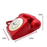 Téléphone vintage populaire européen Téléphone filaire rétro coloré antique pour fête de mariage