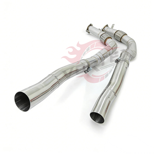 Tuyau d'échappement avant haute performance Vortex pour Audi RS6 RS7 C8 4.0T 2019- Kit d'échappement de course en acier inoxydable - Product Image 6