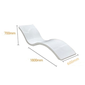 Chaise longue <span class=keywords><strong>de</strong></span> plage d'extérieur avec structure en <span class=keywords><strong>plastique</strong></span> durable, mobilier <span class=keywords><strong>de</strong></span> <span class=keywords><strong>jardin</strong></span> pour hôtel, villa, piscine, cour - Product Image 6