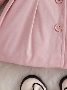 Lässige, einreihige, atmungsaktive Fleecejacke mit Schleife für Babymädchen aus 100 % Polyester - Product Image 4
