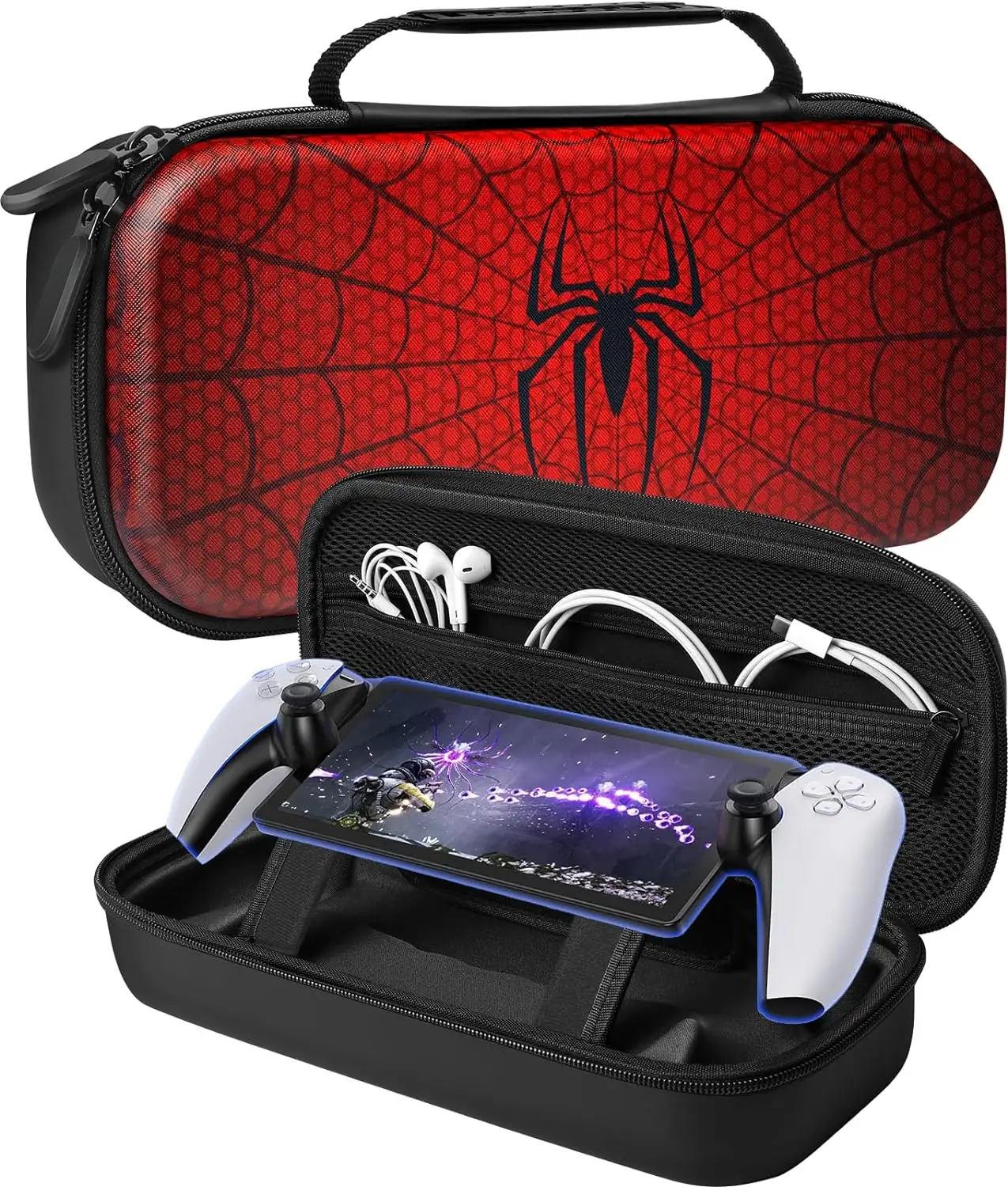 Protetor de concha dura legal para homens e meninos, acessório de console de jogos, saco de armazenamento portátil para PS Portal, Spider, protetor de jogo