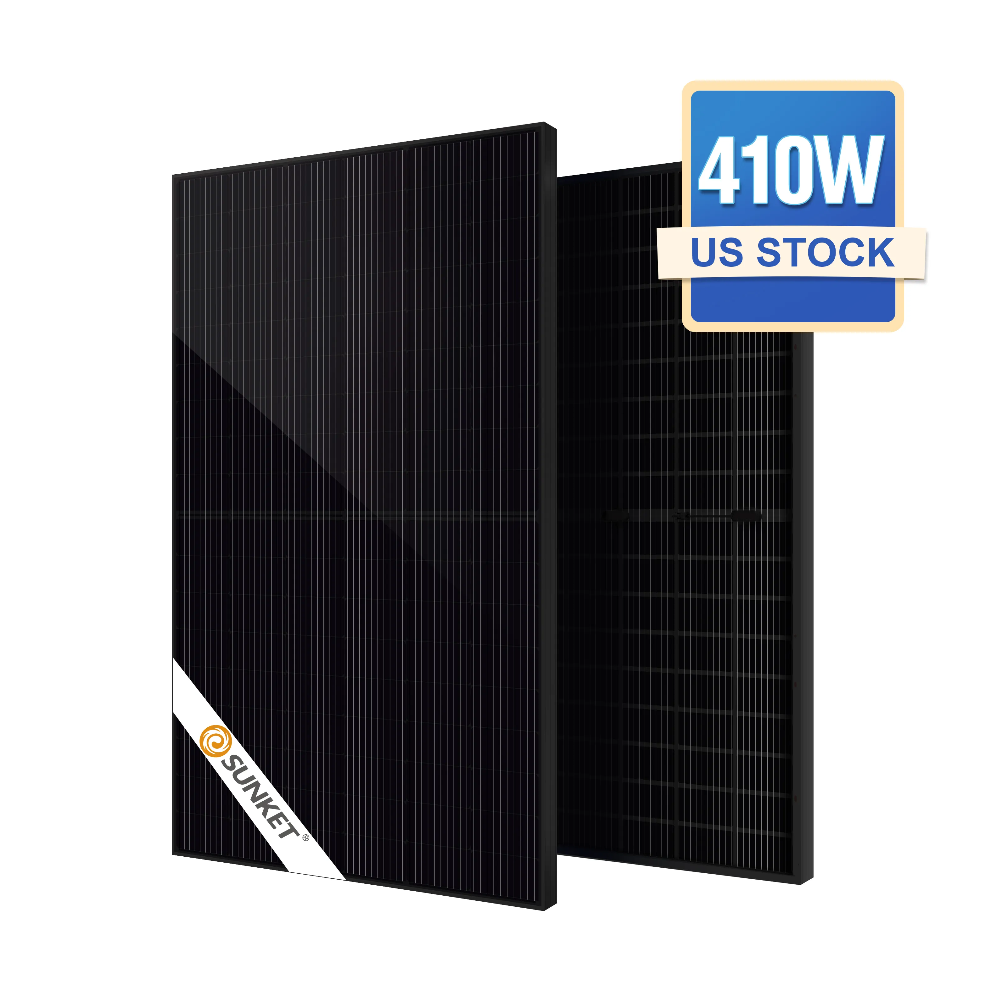 Marco de plata Tipo P 405W 410W Paneles solares Solares Costos Panel solar 550W EE. UU. Precio de vendedores de almacén Kit completo para el hogar