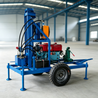 Plateforme de forage rotative pour puits d'eau avec moteur diesel à démarrage électrique pour le forage de puits d'eau en extérieur