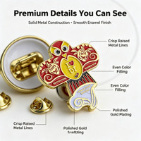 Pins de revers en émail personnalisés n° Badge métallique en alliage personnalisé 5 formes, logo sur mesure, emballage adapté pour cadeaux souvenirs d'anniversaire