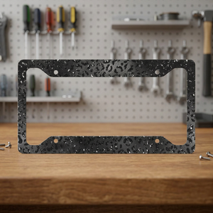 Marco Magnético para Placa de Matrícula con Estampado de Guepardo Negro, Diseño Animal, Estilo Safari - Product Image 3