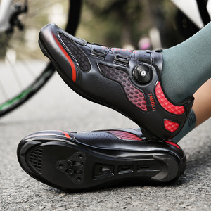 Chaussures de cyclisme respirantes en maille pour hommes, nouvelle collection été, semelles rigides pour vélos de route/VTT - Product Image 3
