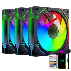 Snowman ck120mm RGB trường hợp <span class=keywords><strong>Fan</strong></span> yên tĩnh phiên bản luồng không khí cao LED trường hợp <span class=keywords><strong>Fan</strong></span> đảo ngược Blade <span class=keywords><strong>Fan</strong></span> Tương thích Bo mạch chủ cho PC trường hợp RGB - Product Image 1