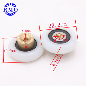 Rodillos de puerta corredera de cristal para ducha, rueda de corredor para cabina de ducha, OEM - Product Image 5