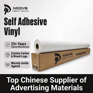 <span class=keywords><strong>Vinilo</strong></span> <span class=keywords><strong>Adhesivo</strong></span> de PVC de Alta Adhesión MIDIYA, Impermeable, Blanco, Imprimible, Rollo de 1.37x50m, Pegamento Removible - Product Image 2