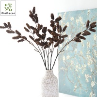 Nouveautés : Branche de pin artificielle longue de 89 cm, branche de pin marron en plastique, tige d'arbre faite à la main pour mariage, Noël, décoration de la maison
