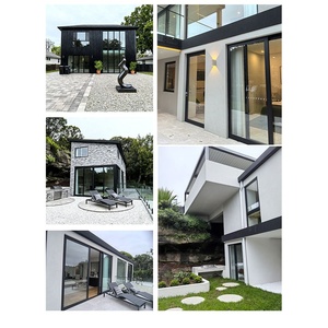 Porte <span class=keywords><strong>coulissante</strong></span> en aluminium automatique NFRC pour patio, design moderne, double vitrage, porte de salle de bain avec volet arrière personnalisé - Product Image 6