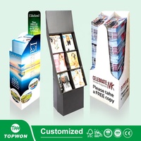 Étagères de présentation au sol en carton pour supermarchés, présentoirs de vente au détail, dépliants, brochures, présentoirs en carton durables