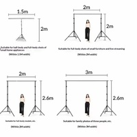 Support de toile de fond 2*3M pour photographie, support de fond pour photomaton, écran vert, éclairage vidéo pour tournage