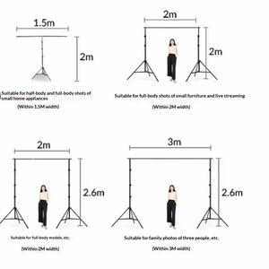 Soporte de <span class=keywords><strong>Fondo</strong></span> de 2*3 Metros para Fotografía, Soporte para <span class=keywords><strong>Fondo</strong></span> de Fotomatón, Pantalla Verde, Iluminación para Video - Product Image 6