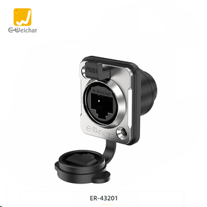 E-weichat Ngoài Trời IP67 Không Thấm Nước RJ45 Cắm Ổ Cắm Mặt Bích Núi Nam Kết Nối Tín Hiệu RJ45 Kết Nối - Product Image 6