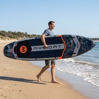 Planche de paddle gonflable double couche 11'6"x35" pour sports nautiques, planche de SUP gonflable pour la pêche, vente en gros