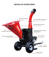 K-MAXPOWER CE-gecertificeerd, 1 jaar garantie, 15PK viertakt benzinemotor, 600mm versnipperingschijf, houtversnipperaar, boomversnipperaar