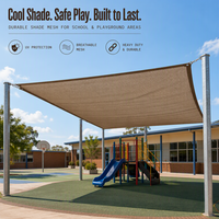 Filet d'ombrage HDPE personnalisable avec protection UV pour aire de jeux scolaire, ombrage extérieur contre le soleil