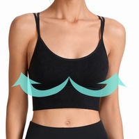 Kustom Pakaian Olahraga Wanita Tanpa Jahitan, Pakaian Yoga Tanpa Tali, Rompi BH, Rompi, Bra Yoga, Atasan Crop, Olahraga, Mulus, Bantalan, Tanpa Kabel, untuk GYM