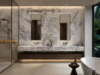 Dalles de marbre Lill Ac avec veinage violet pour plans de toilette, comptoirs de cuisine, tables consoles, revêtements de sol et panneaux muraux décoratifs
