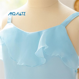Abito da festa in raso blu per bambine, per l'estate, formale, per compleanno, con fiori, <span class=keywords><strong>vestito</strong></span> da bambina, abbigliamento per bambine, <span class=keywords><strong>vestito</strong></span> a fiori - Product Image 5