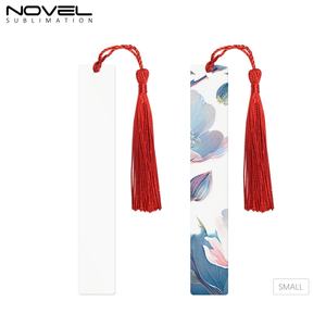 Marcapáginas de Metal Plateado Promocionales, Sublimación Personalizada, Sublimación DIY con Borlas Coloridas, Sujeta Páginas - Product Image 2