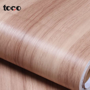 Película de madera autoadhesiva TOCO, papel superpuesto de MDF de Color grano laminado para muebles de aglomerado de laminación de lámina de PVC, a prueba de explosiones - Product Image 2