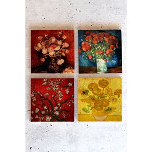 Juego de 4 Posavasos de Piedra de Vincent Van Gogh, VanGogh01, Decoración del Hogar - Product Image 3
