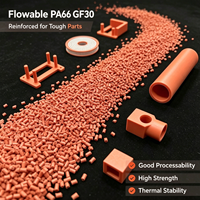 Granulés de résine UL94 V-0 PA66 GF30 FR, Nylon PA66 ignifuge renforcé de fibres de verre, Granulés de plastique technique haute rigidité