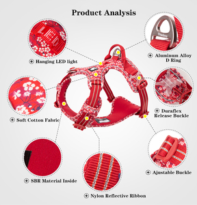Truelove Wholesale Cotton Pet Walking Vest Adjustable Reflective Soft Luxury Mesh <strong>Small</strong> Large Breathable Anti Pull <strong>Dog</strong> <strong>Harness</strong> - Product Image 2