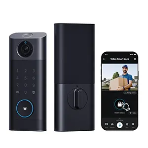 Tuya Face Code Hotel Camera Slim Deadbolt Nfc Intelligent Automatic Waterproof System Key Card Outdoor Smart Door Lock