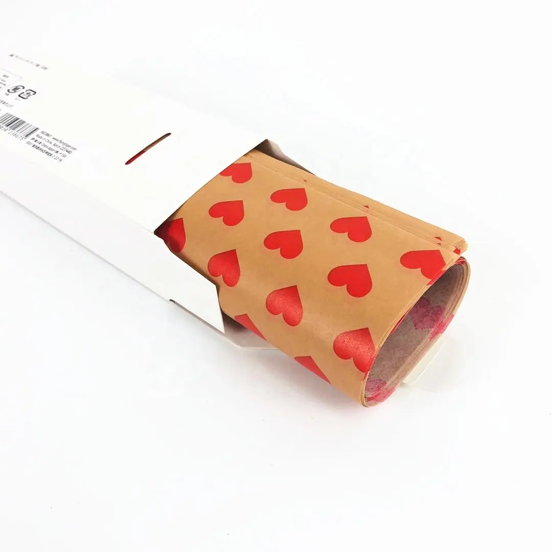 Custom Pattern Printed High Quality 40 g/sm Pocketsize Grease Proof Baking Paper