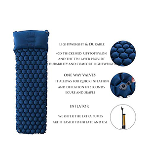 초경량 풍선 에어 슬리핑 패드 경량 나일론 + TPU 코팅 캠핑 매트/매트리스 접이식 슬리핑 패드 베개 - Product Image 2