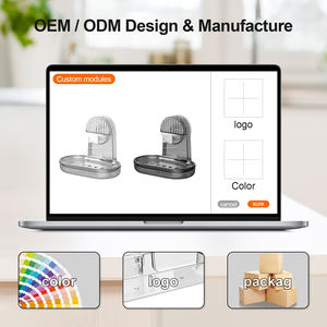 Luxuriöses transparentes Seifen kisten regal für die Wand montage Nicht perforiertes Kunststoff design für die Aufbewahrung von Haushalts reinigungs zubehör für Badezimmer - Product Image 5