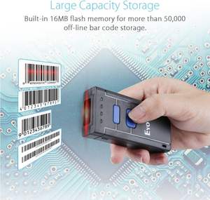 Eyoyo เครื่องอ่านบาร์โค้ดแบบมีสายไร้สายบลูทูธ1D ขนาดเล็กพกพาได้2.4กรัมสำหรับไอโฟนแอนดรอยด์ - Product Image 3