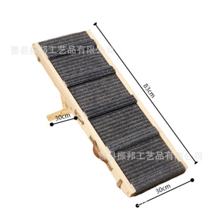 Rampa plegable para perros de madera maciza, escalera ajustable para mascotas, para uso en cama o coche, forma rectangular, lavable a mano. - Product Image 5