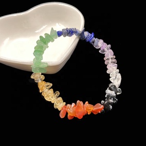 Venta caliente 7 Chakra Crystal Healing Chip Gemstone Stretch Bracelet Stones - Product Image 2