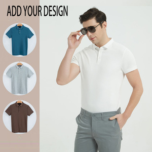 เสื้อโปโลผู้ชายแบบเรียบ ปักโลโก้ OEM ตามสั่ง พิมพ์ลายตามสั่ง เสื้อโปโลสำหรับตีกอล์ฟ คุณภาพสูง - Product Image 1