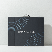 Boîte cadeau pliable personnalisée Lionwrapack avec fermeture magnétique, boîte d'emballage en papier artisanal, boîte pour chaussures et vêtements