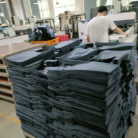 Sacs fourre-tout réutilisables écologiques OEM en non-tissé, sacs de rangement autoportants de luxe en non-tissé, sacs en tissu non-tissé de marque en stock