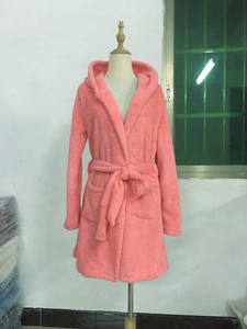 Women Bath Robe Winter <strong>Fluffy</strong> Plush <strong>Pyjamas</strong> <strong>Ladies</strong> Sexy Hooded Dressing Solid Color Gown Warm Bathrobe Female Home Clothing - Product Image 3