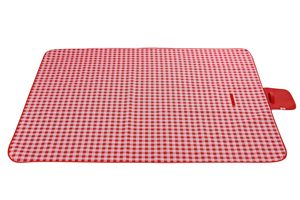 Couverture de pique-nique surdimensionnée à carreaux rouges, imperméable, pliable, anti-sable, pour la plage et le camping - Product Image 2