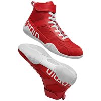 Chaussures de boxe pour jeunes, haute performance, unisexe, respirantes, antidérapantes, pour entraînement et compétition professionnelle, tige en PU, semelle extérieure en caoutchouc